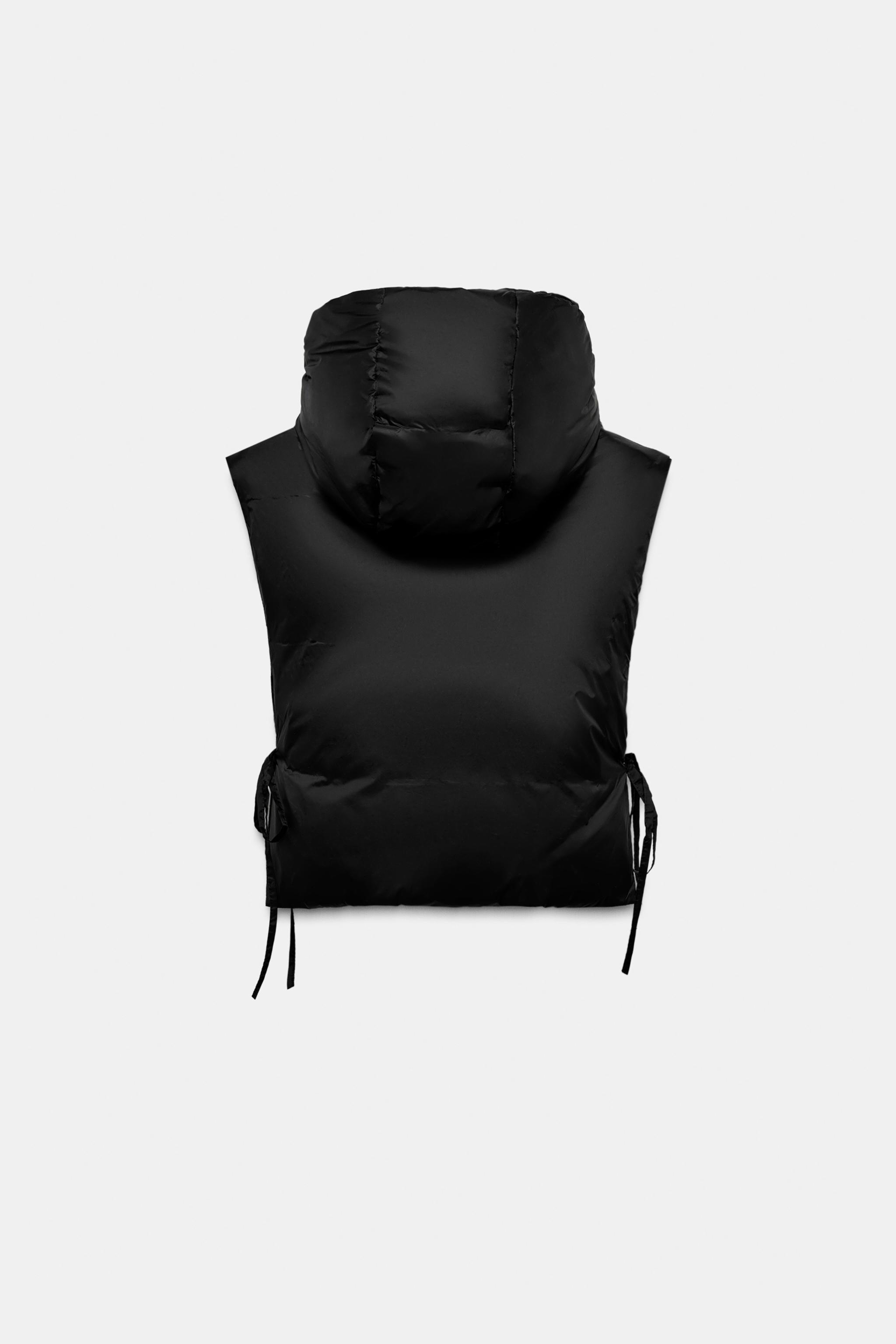 FEATHER DOWN VEST WITH TIES